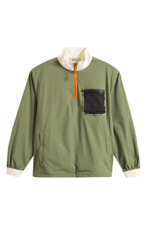 Cascade Colorblock Quarter Zip Windshirt Pullover