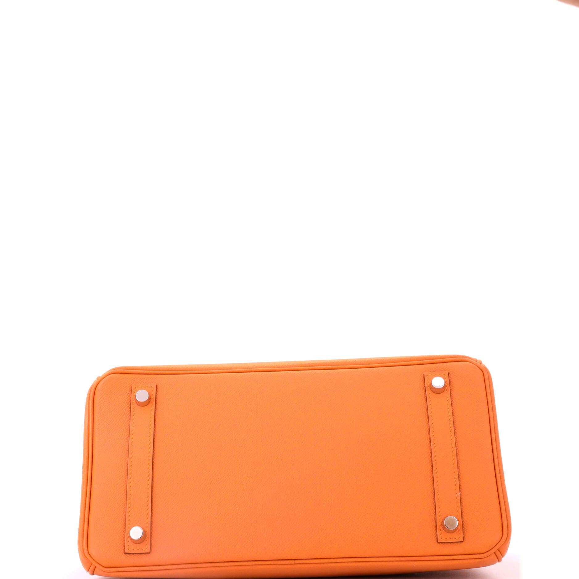 Pre-Owned Hermes Birkin Handbag Orange Epsom with Palladium Hardware 30, Alternate, color, Orange H