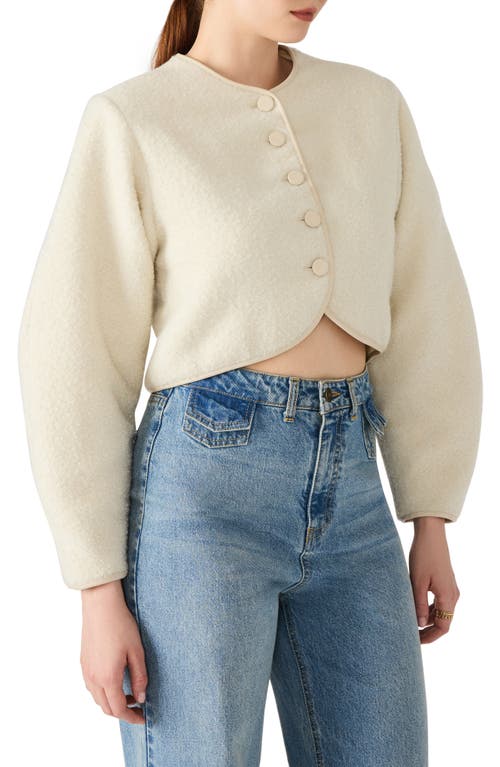 Steve Madden Emlie Collarless Jacket In Animal Print