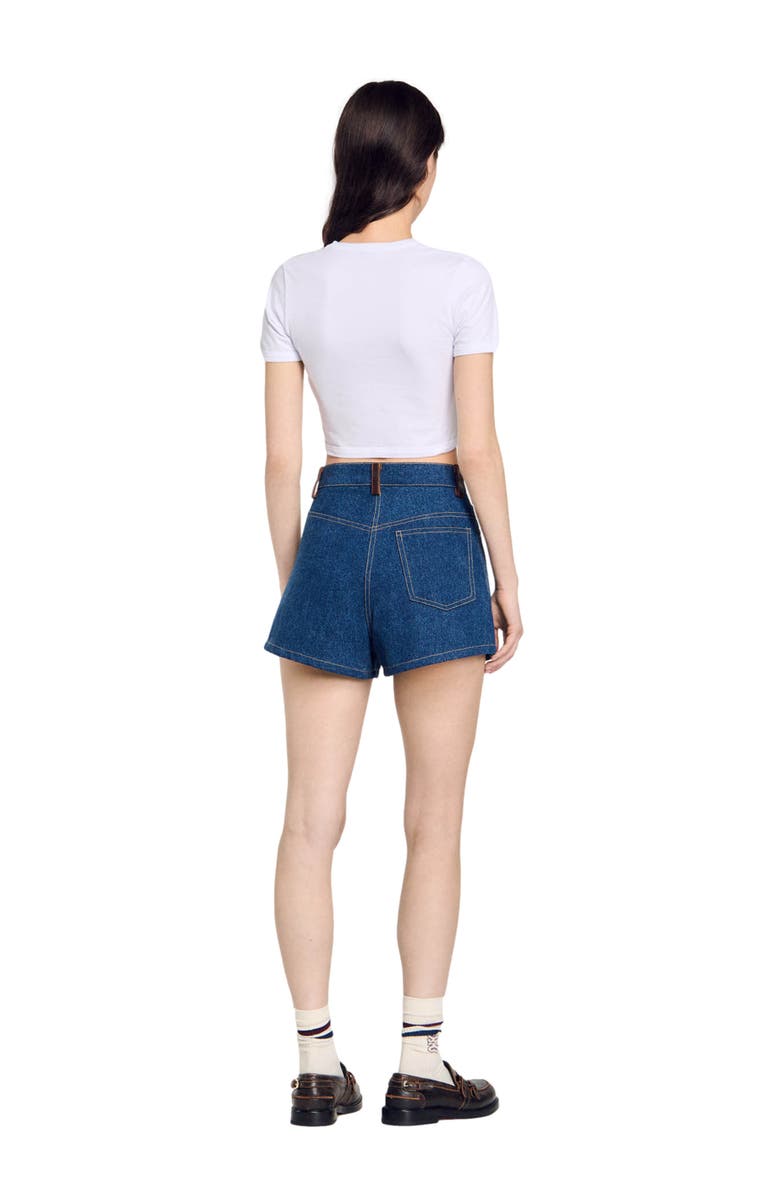 SANDRO Cropped T-shirt, Alternate, color, 