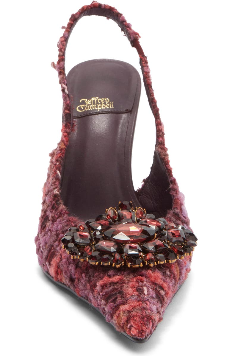 Jeffrey Campbell Regards Slingback Pump, Alternate, color, Purple Multi Tweed