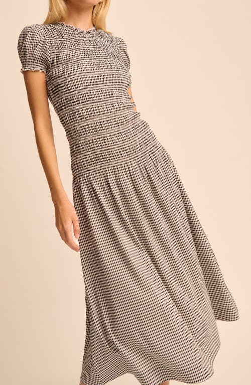 Reformation Kira Check Print Midi Dress