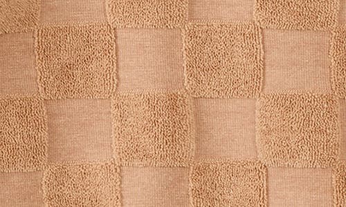 Miles The Label Kids' Textured Check Terry Cloth Shorts In Camel