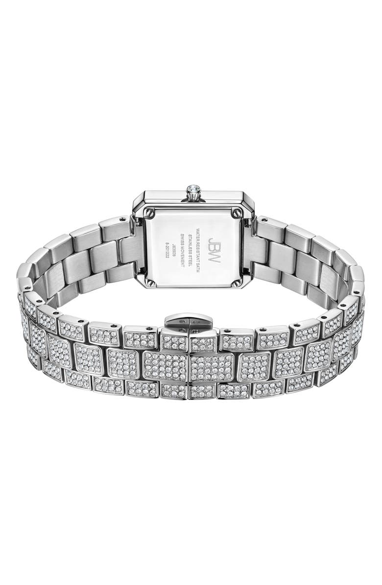 JBW Arc Diamond Bracelet Watch, 23mm, Alternate, color, Silver