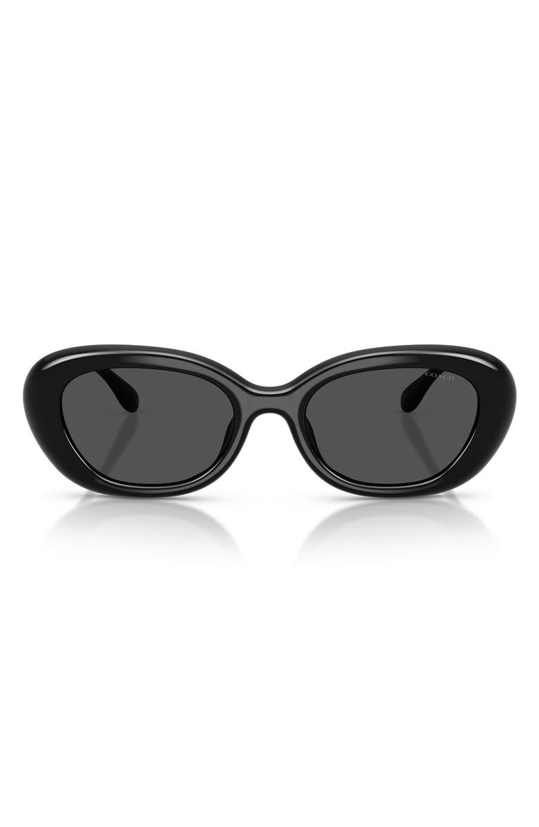 COACH 54mm Pillow Oval Sunglasses, Main, color, 