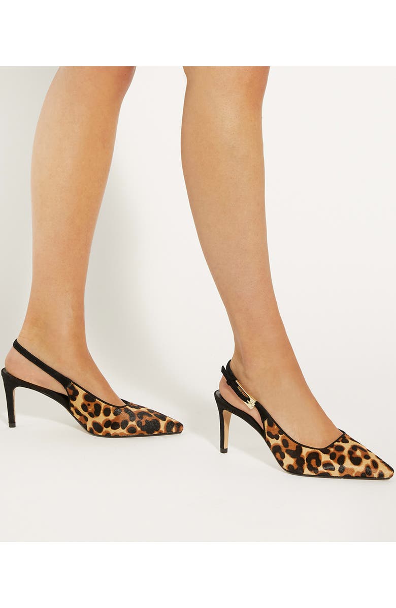 Dune London Closed Genuine Calf Hair Slingback Pointed Toe Pump, Alternate, color,