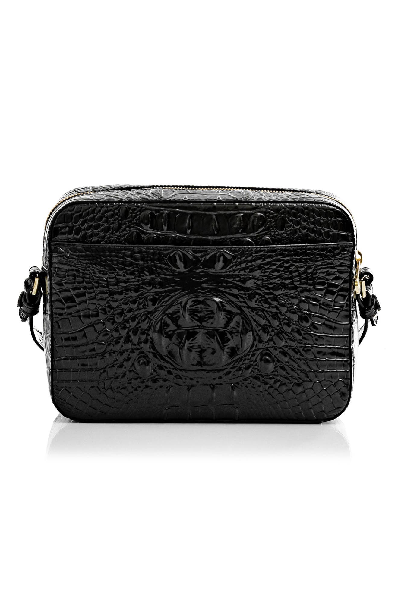 Brahmin Shea Croc Embossed Leather Crossbody Bag, Alternate, color, 