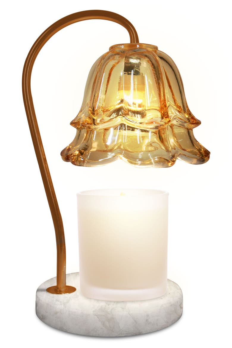 Marble Base Lamp Candle Warmer, Main, color, AMBER