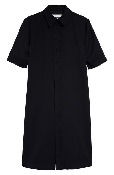 Wool Gabardine Shirtdress