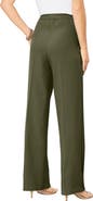 Roaman's Plus Size Wide Leg Bend Over® Pant