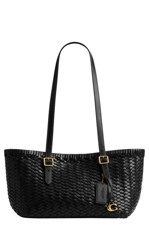 Woven Leather Swing Tote