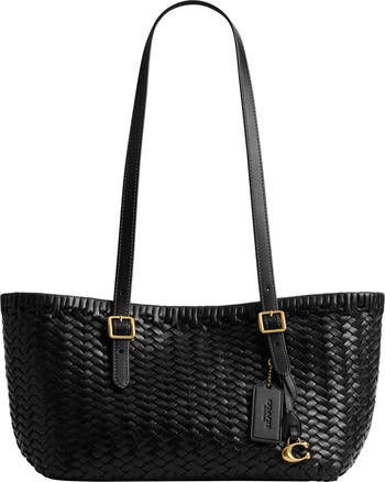 トートバッグ COACH Woven Swing Tote Bag CBF83 COACH Woven Leather Swing Tote | Nordstrom