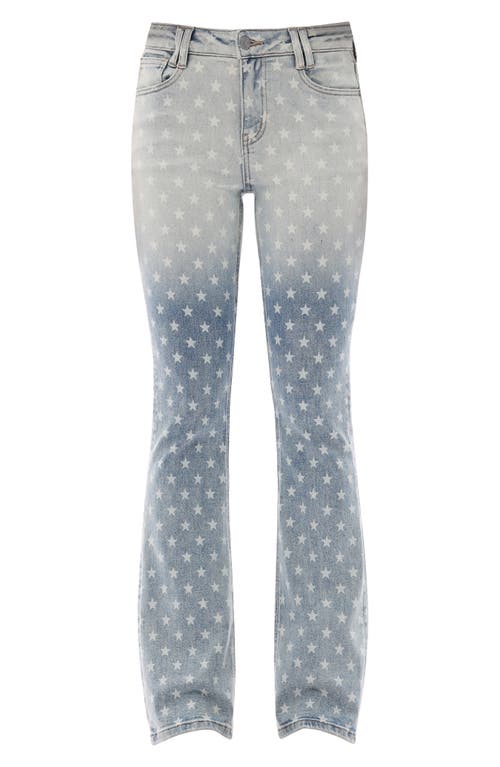 Bayeas Star Print Bootcut Jeans In Blue