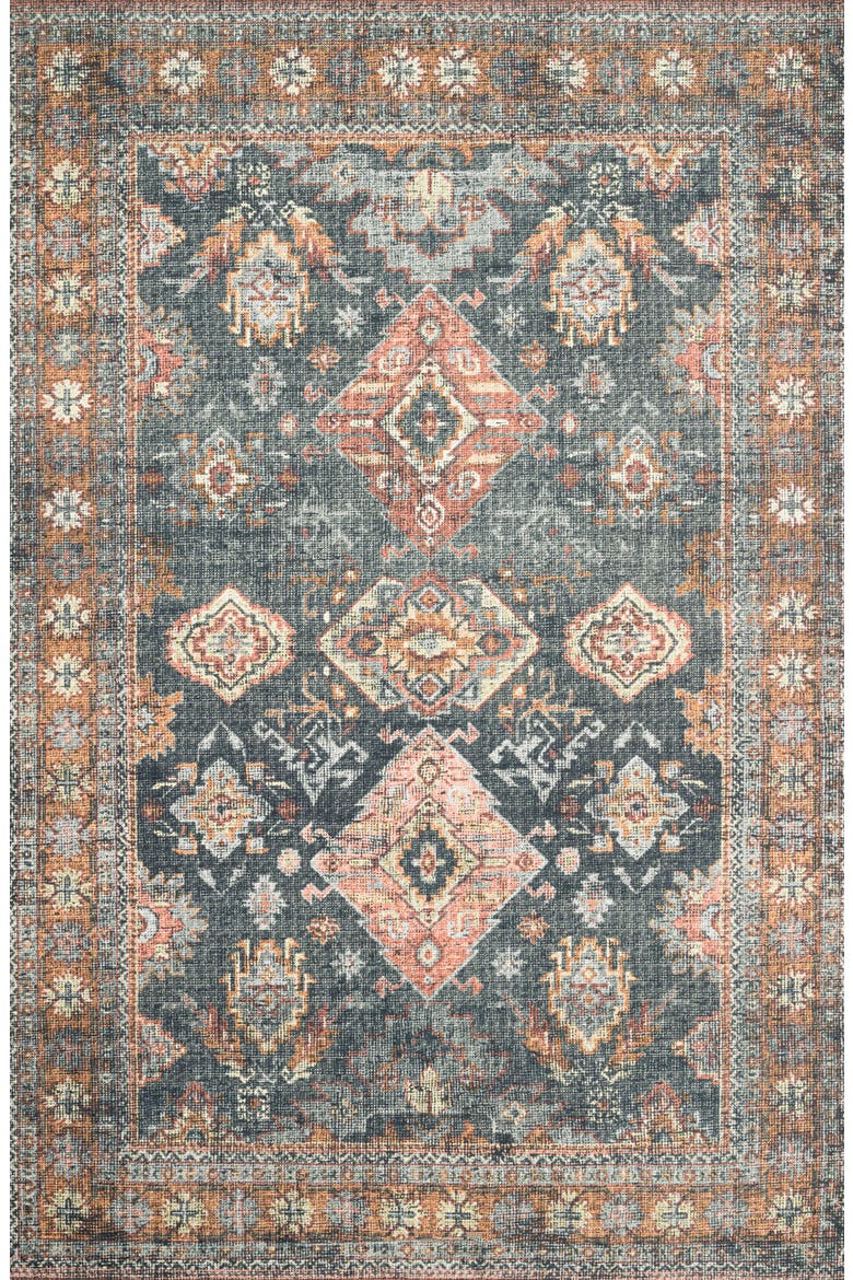 II Skye Collection Rug - Sea/Rust - 7'-6" x 9'-6", Main, color, SEA / RUST