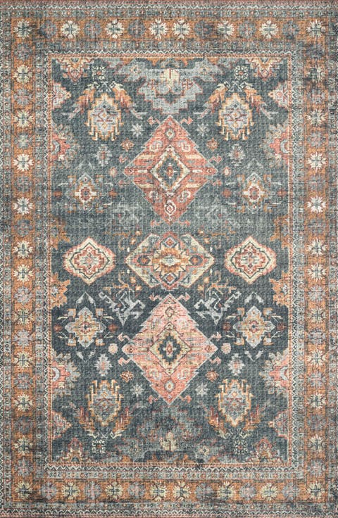 II Skye Collection Rug - Sea/Rust - 7'-6" x 9'-6"