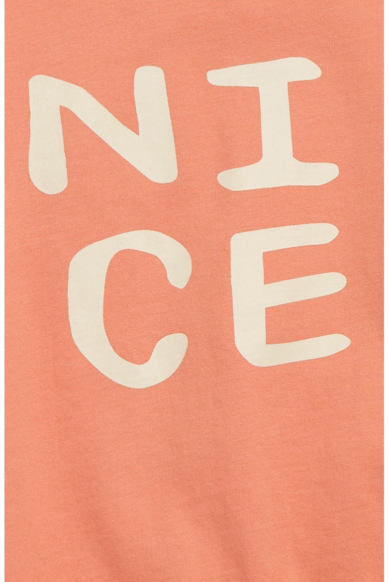 Mosaic Print Sweatshirt, Alternate, color, CORAL ORANGE NICE