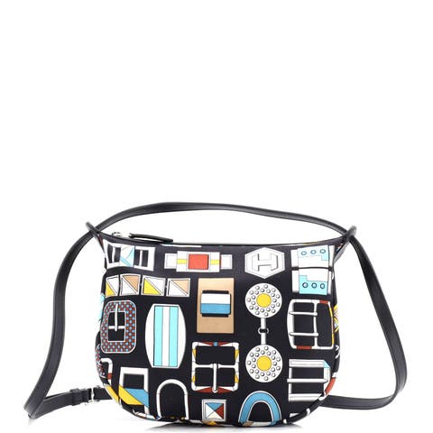 Sursoie To Go Pouch Printed Silk and Leather