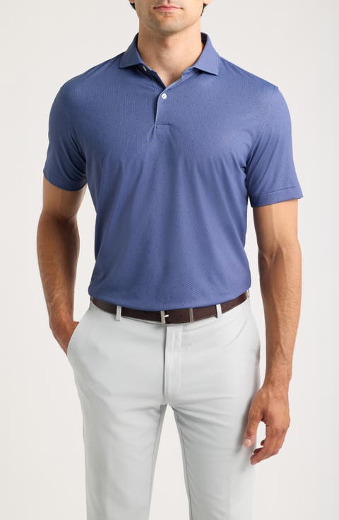 Tenuto Microprint Crown Crafted Performance Jersey Golf Polo