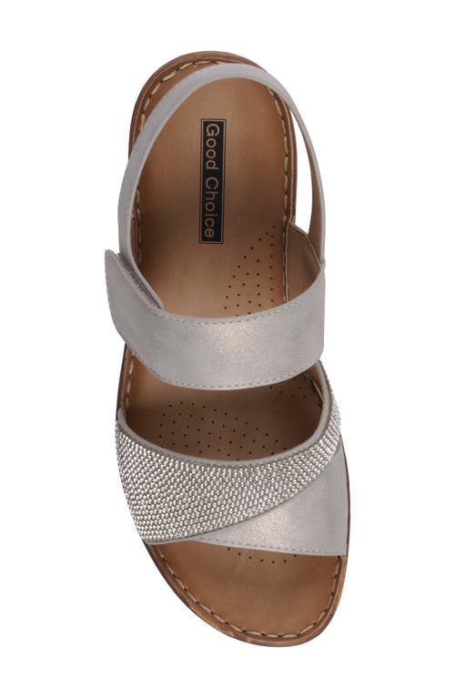 Gc Shoes Luxe Comfort Wedge Sandal In Grey