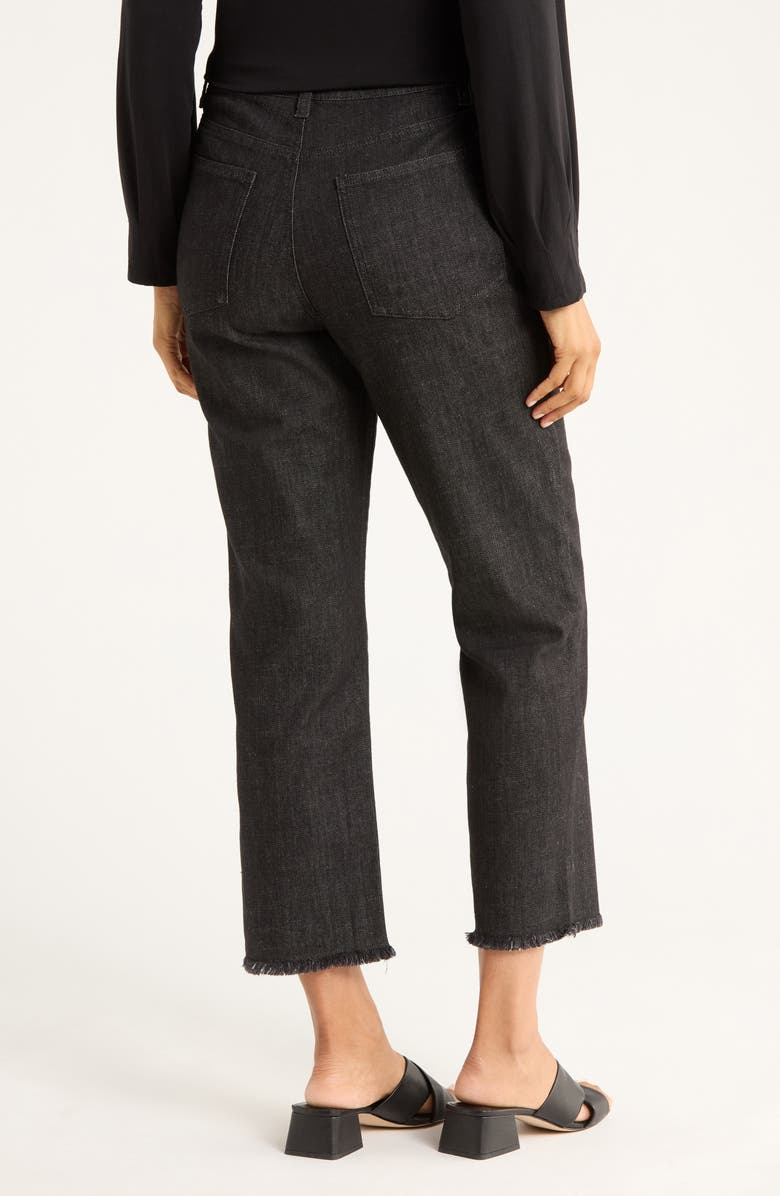 Eileen Fisher Ankle Straight Leg Jeans, Alternate, color, Velvet Black