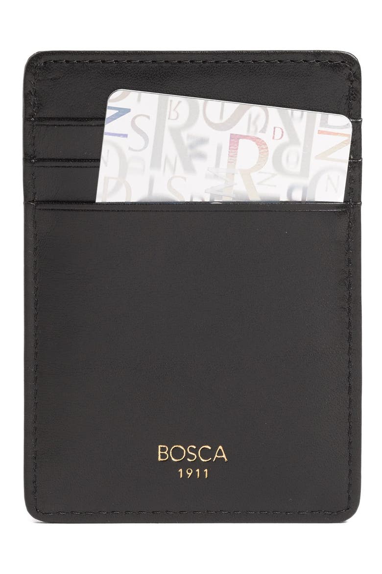 Old Leather Front Pocket Wallet, Main, color, BLACK