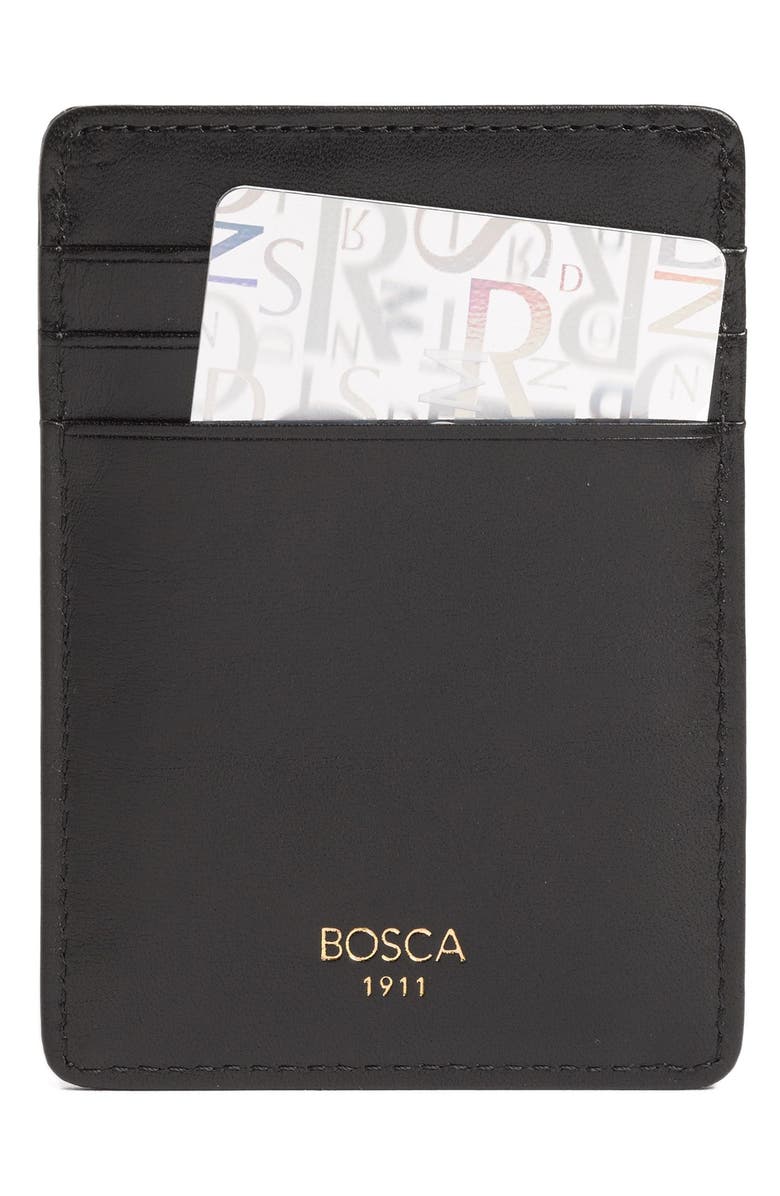 Bosca Old Leather Front Pocket Wallet, Main, color, Black