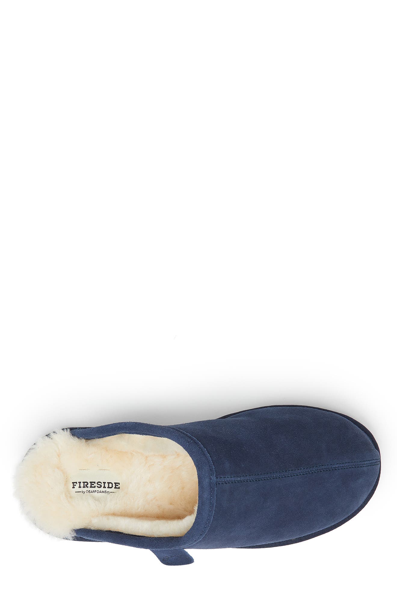 Warwick Genuine Shearling Scuff Slipper, Alternate, color, NAVY