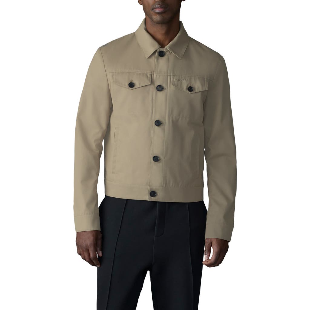 Mackage Nash Twill Trucker Jacket In Light Camel