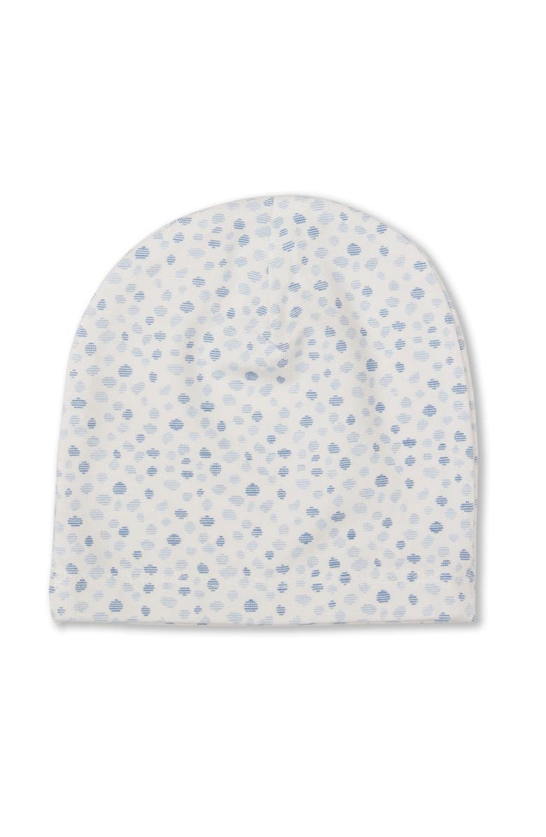 MiniMoi Abstract Spots Reversible Beanie, Main, color, Blue Multi