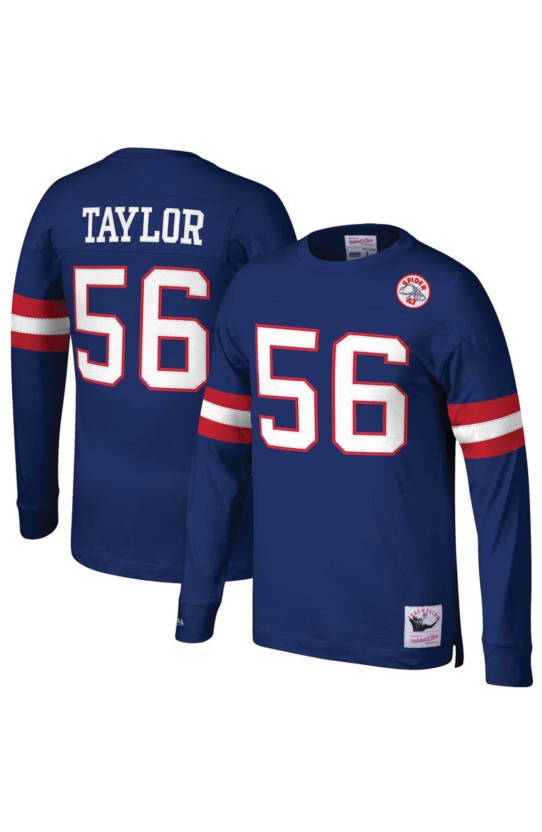 Mitchell & Ness Men's Mitchell & Ness Lawrence Taylor Royal New York Giants Throwback Retired Player Name & Number Long Sleeve Top, Main, color, 