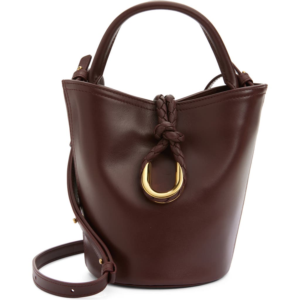 Bottega Veneta Liberta Mini Leather Bucket Bag In 2129 Madder Brown-m B