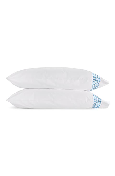Liana 520 Thread Count Cotton Percale Set of 2 Pillowcases