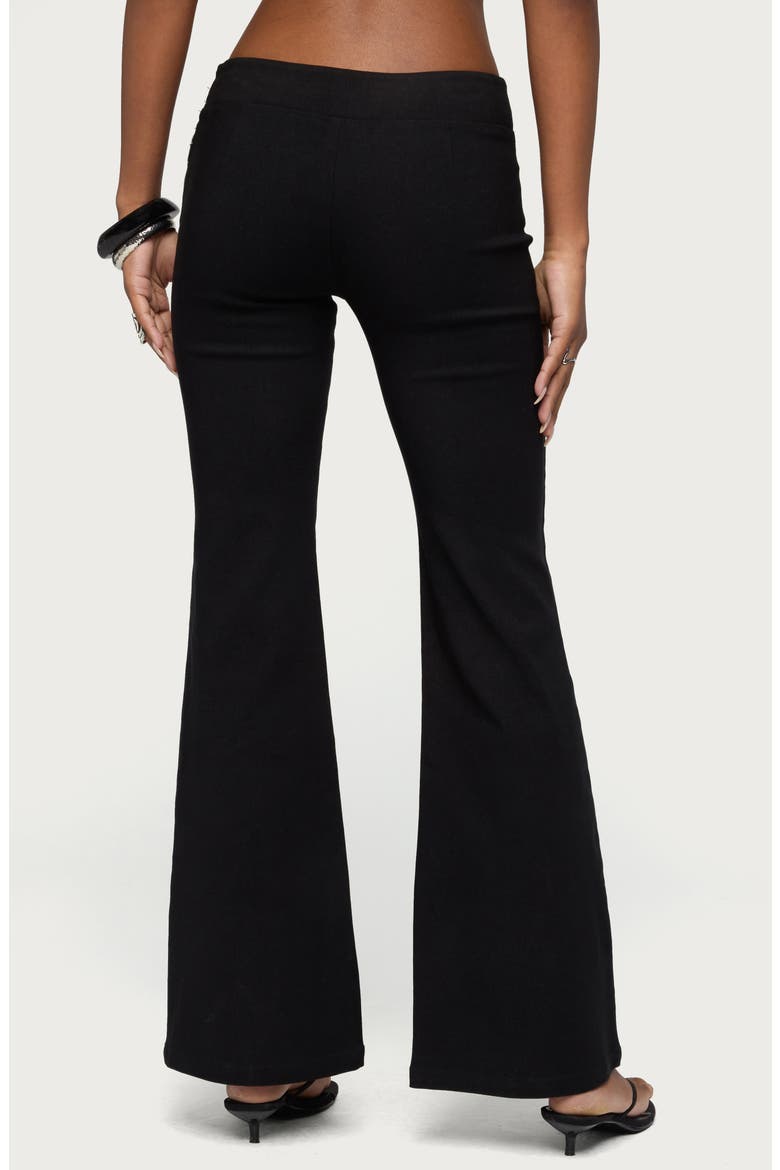 Alyce Crossover Flare Pants, Alternate, color, BLACK