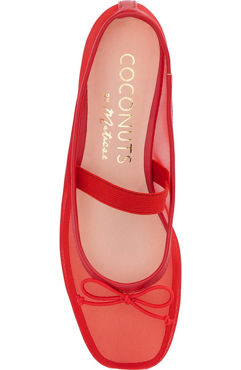 Coconuts by Matisse Bronx Mesh Ballerina Flat, Alternate, color, Cherry Red