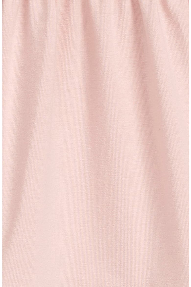 Kids' Wreath Tiered Stretch Cotton Babydoll Dress, Alternate, color, DUSTY PINK