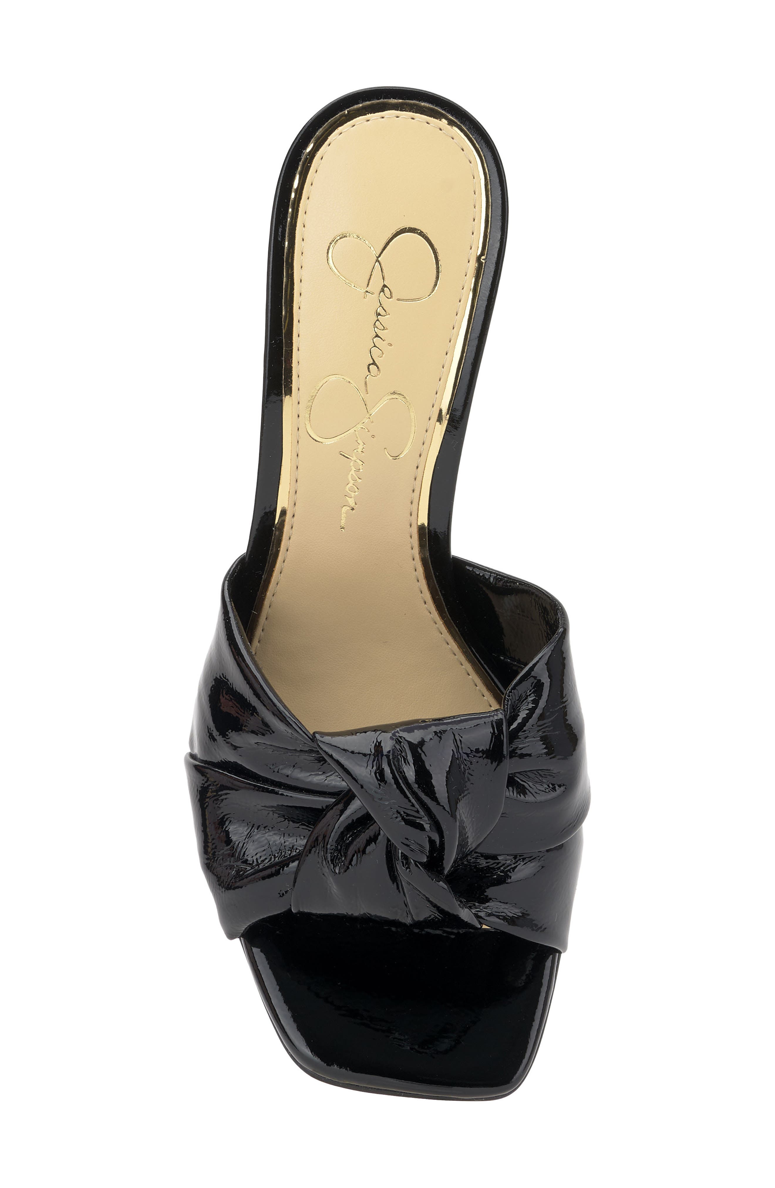 Jessica Simpson Evirra Slide Sandal, Alternate, color, Black Patent