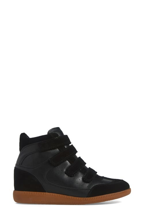 Steve Madden Mustang Wedge Sneaker In Black