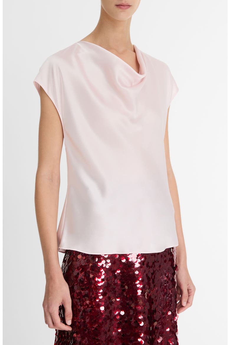 Cowl Neck Silk Blouse, Alternate, color, BALLET