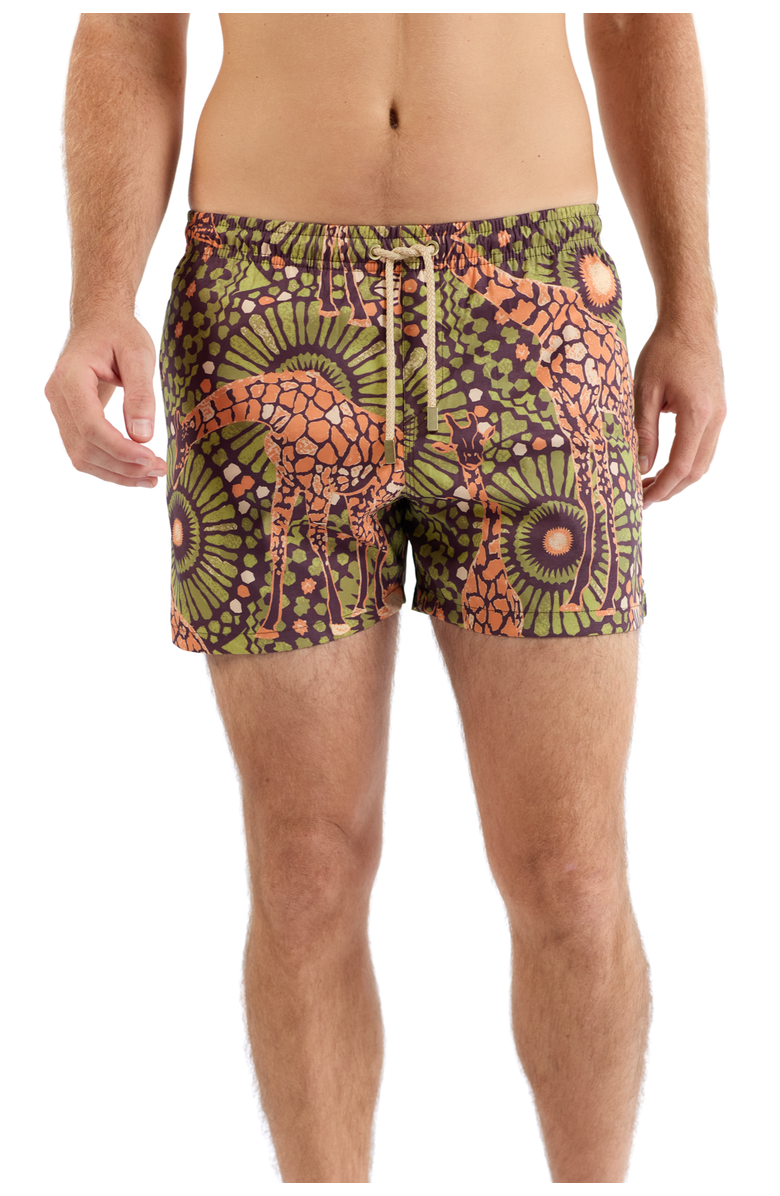 Kenny Flowers The Africa - Swim Trunks, Alternate, color, Brown