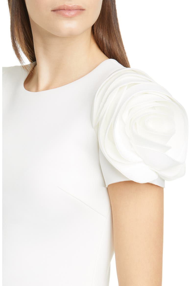 Rose Sleeve Cocktail Dress, Alternate, color, LIGHT IVORY