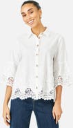Yumi Cotton Lace Border Shirt