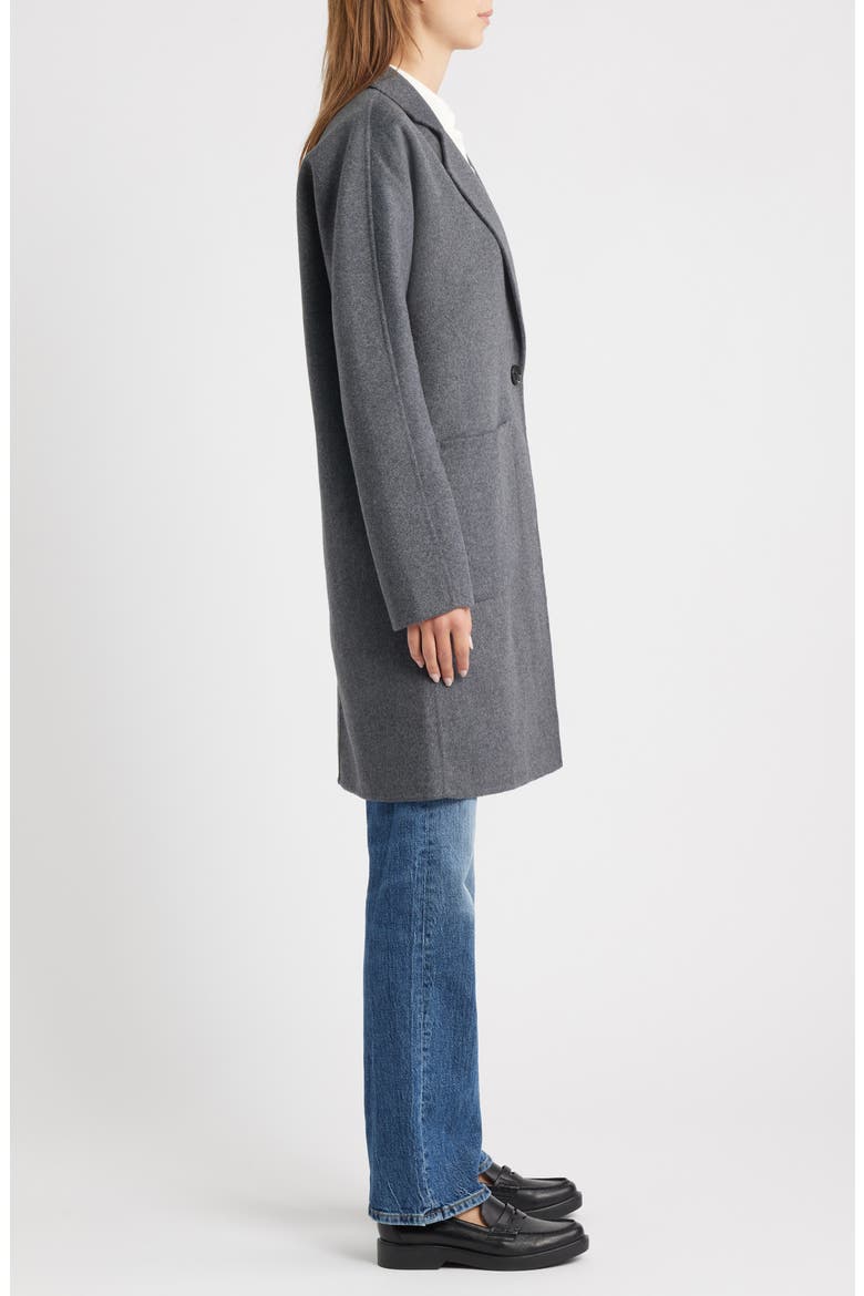 Everest Brushed Wool Blend Coat, Alternate, color, CHARCOAL