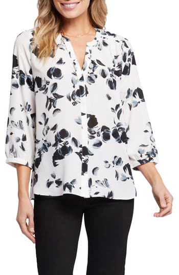 Nydj High-low Crepe Blouse