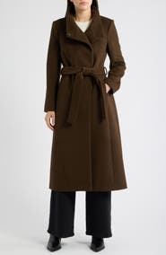 Sam Edelman Stand Collar Wrap Coat