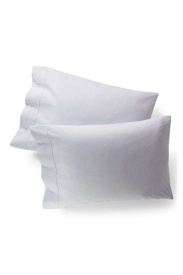 Oxford Stripe Pillow Sham, Main, color, BLUE AND WHITE
