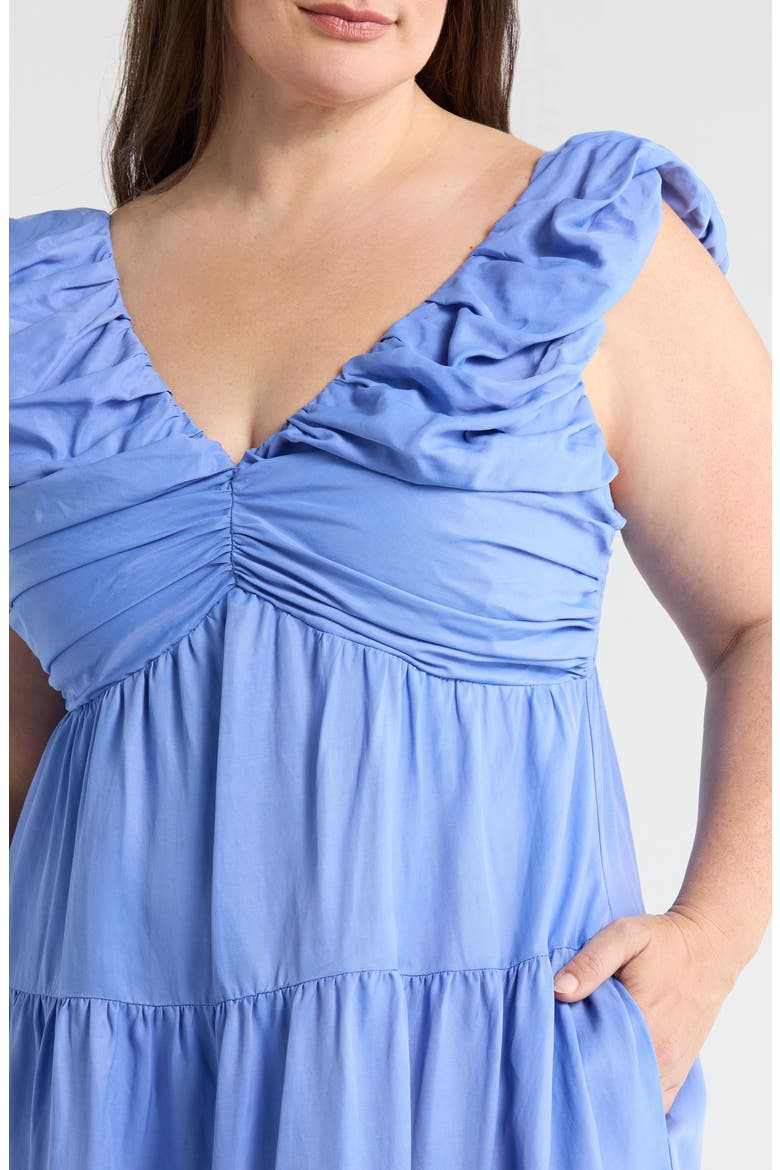 Ruffle Maxi Dress, Alternate, color, BLUE PERSIA