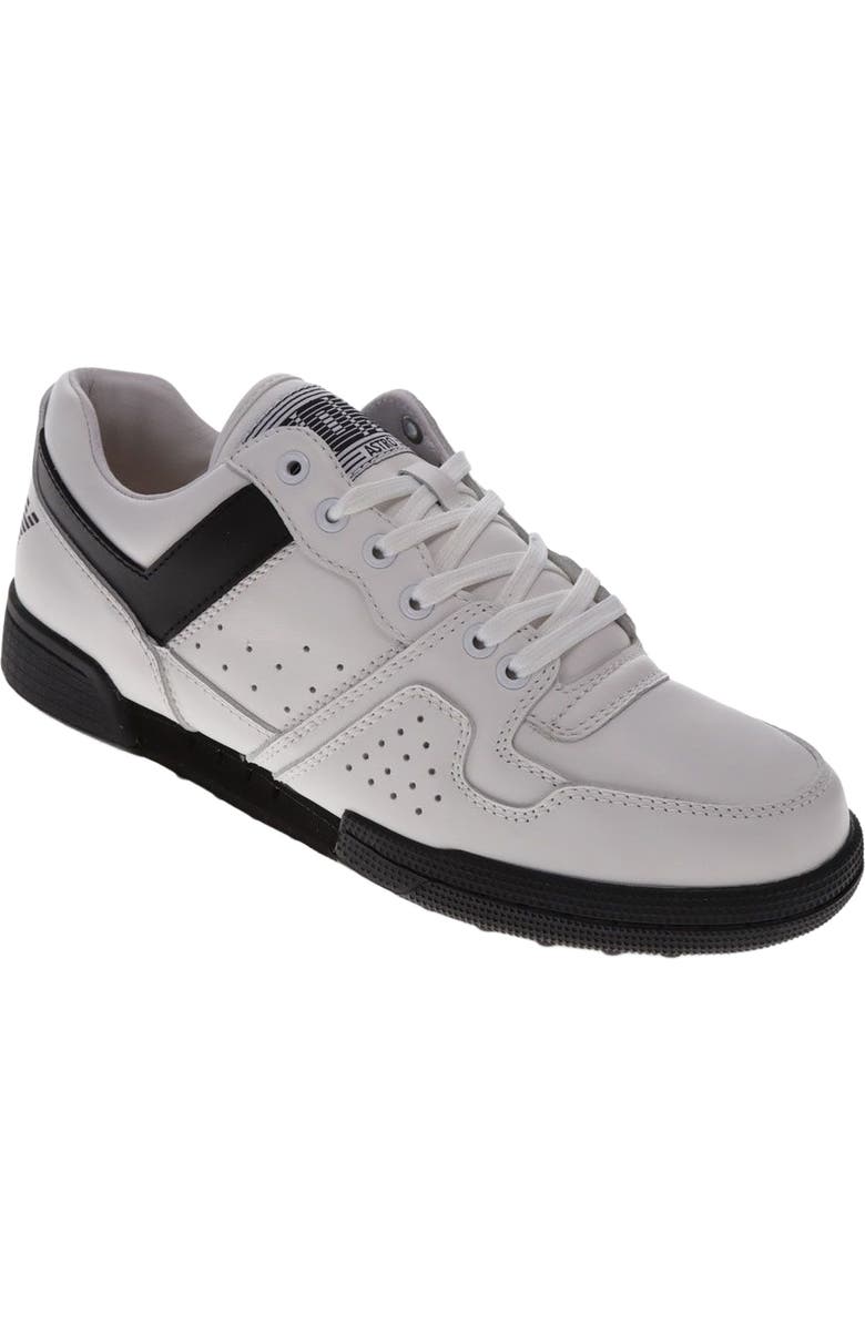 PONY Astro Leather Sneakers, Main, color, White/Black