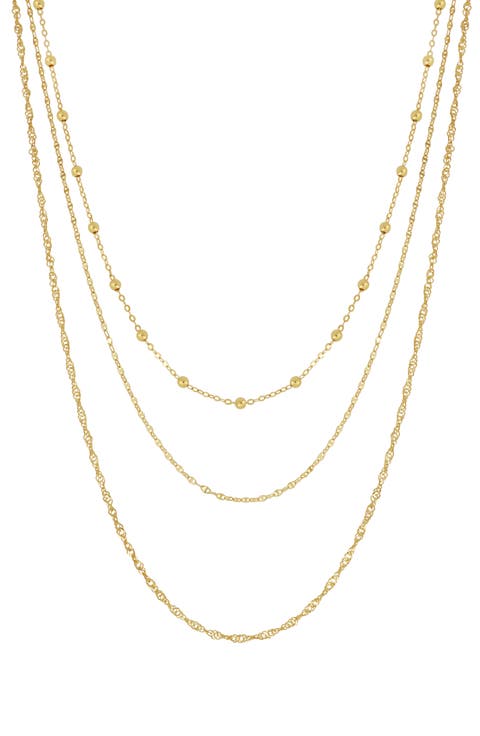 14K Gold Layered Chain Necklace (Nordstrom Exclusive)