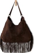 Free People Finn Fringe Leather Shoulder Bag