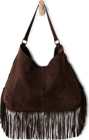 Free People Finn Fringe Leather Shoulder Bag